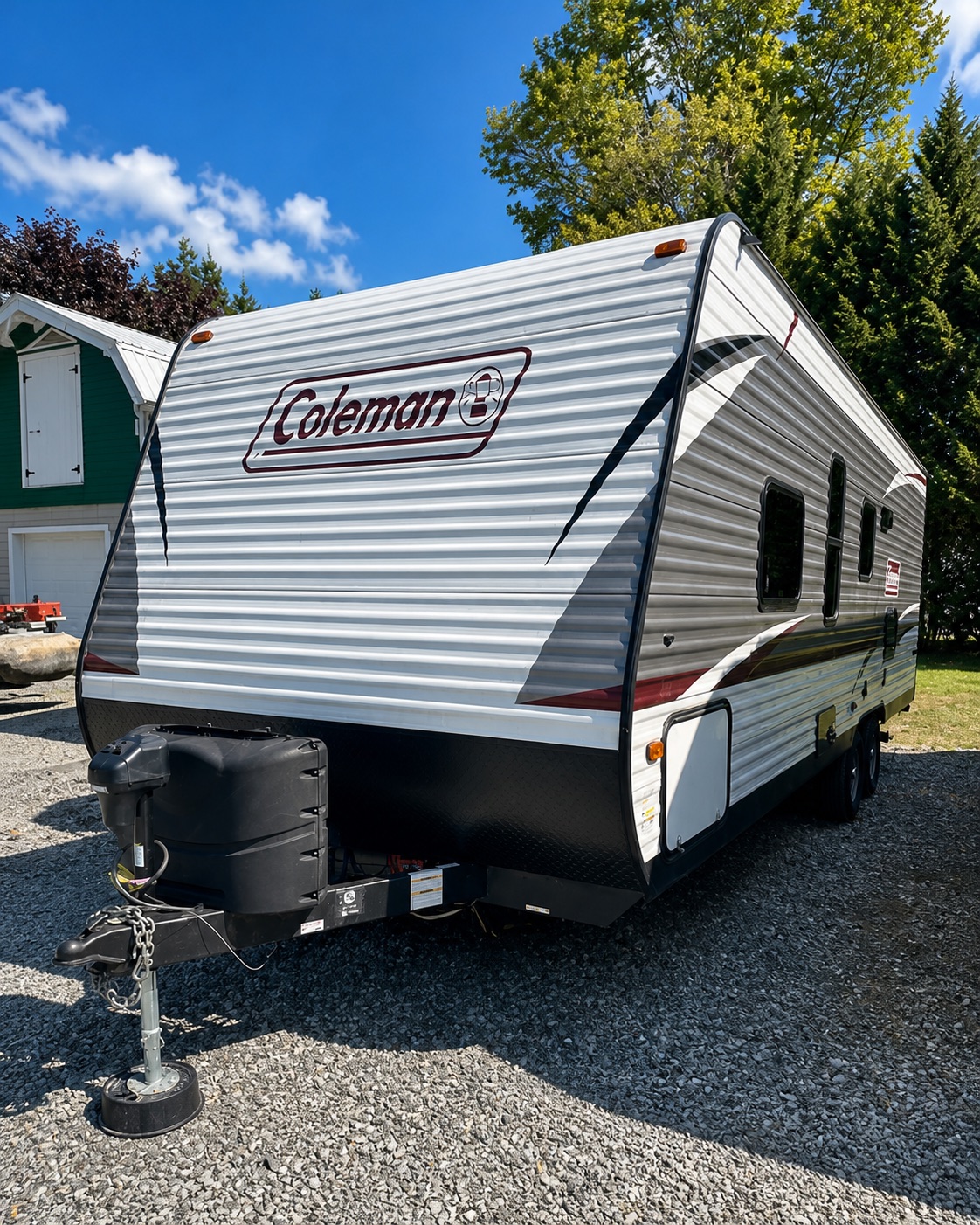 Polished exterior photo of the 2020 Coleman Lantern travel trailer